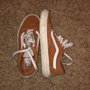 brown old skool vans
